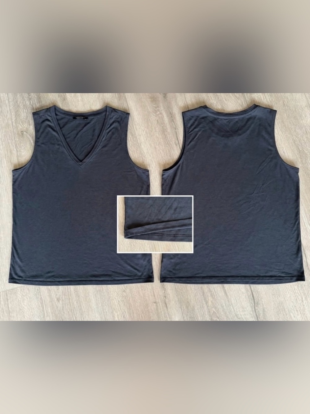 Lucky Brand Black V-Neck Tank Top - Women's Size XL (Like New)